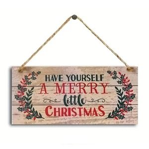 NEW "Have Yourself A Merry Little Christmas" Wood Sign (8" L x 4" H)